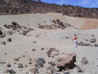 Cenizas volcanicas de Pomez en el teide